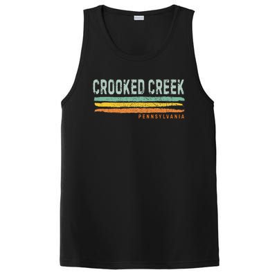 Vintage Stripes Crooked Creek Pa PosiCharge Competitor Tank