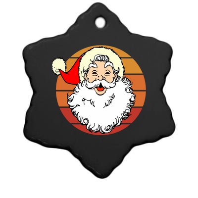 Vintage Santa Claus Christmas Winter Holiday Retro Xmas Gift Ceramic Star Ornament