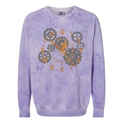 Vintage Steampunk Clock Gears Steampunk Colorblast Crewneck Sweatshirt