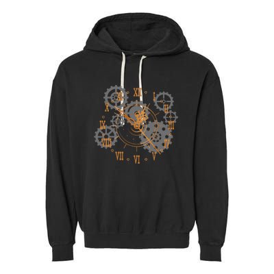 Vintage Steampunk Clock Gears Steampunk Garment-Dyed Fleece Hoodie