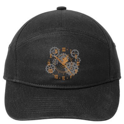 Vintage Steampunk Clock Gears Steampunk 7-Panel Snapback Hat