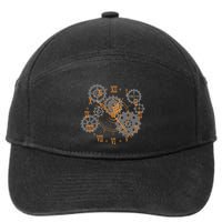 Vintage Steampunk Clock Gears Steampunk 7-Panel Snapback Hat
