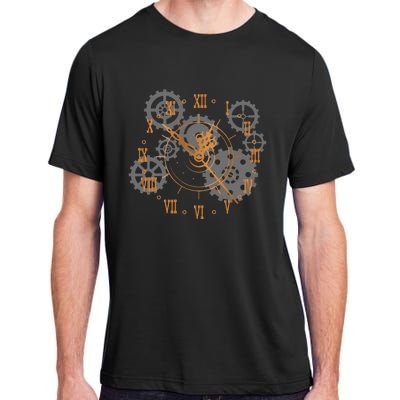 Vintage Steampunk Clock Gears Steampunk Adult ChromaSoft Performance T-Shirt