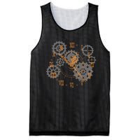 Vintage Steampunk Clock Gears Steampunk Mesh Reversible Basketball Jersey Tank