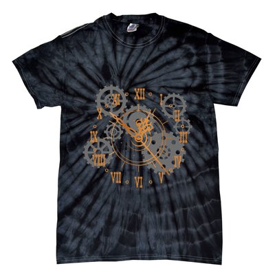 Vintage Steampunk Clock Gears Steampunk Tie-Dye T-Shirt