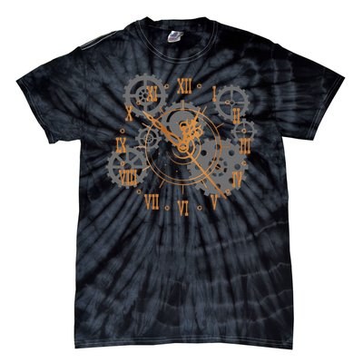 Vintage Steampunk Clock Gears Steampunk Tie-Dye T-Shirt