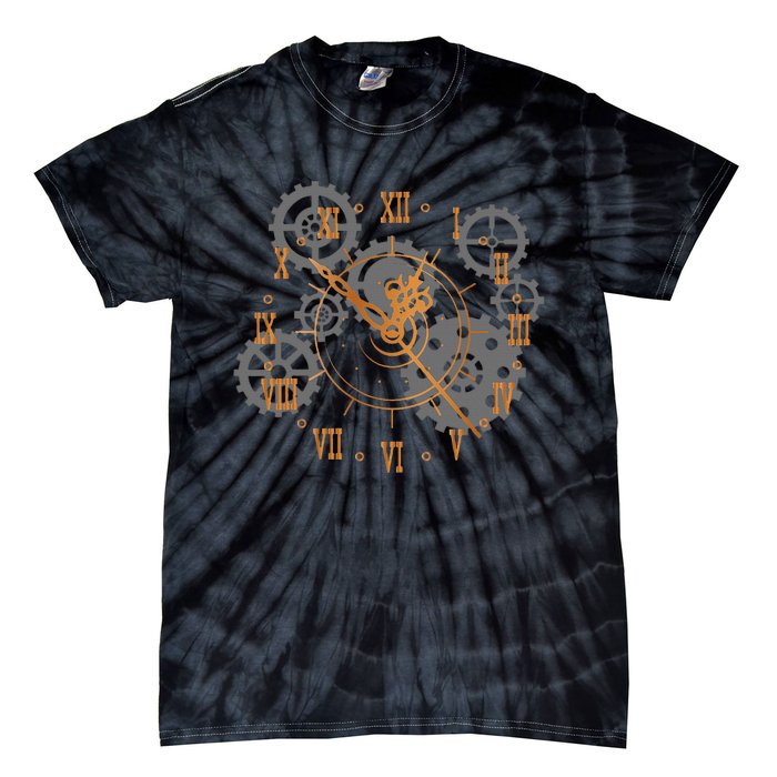 Vintage Steampunk Clock Gears Steampunk Tie-Dye T-Shirt