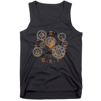 Vintage Steampunk Clock Gears Steampunk Tank Top