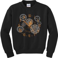 Vintage Steampunk Clock Gears Steampunk Kids Sweatshirt