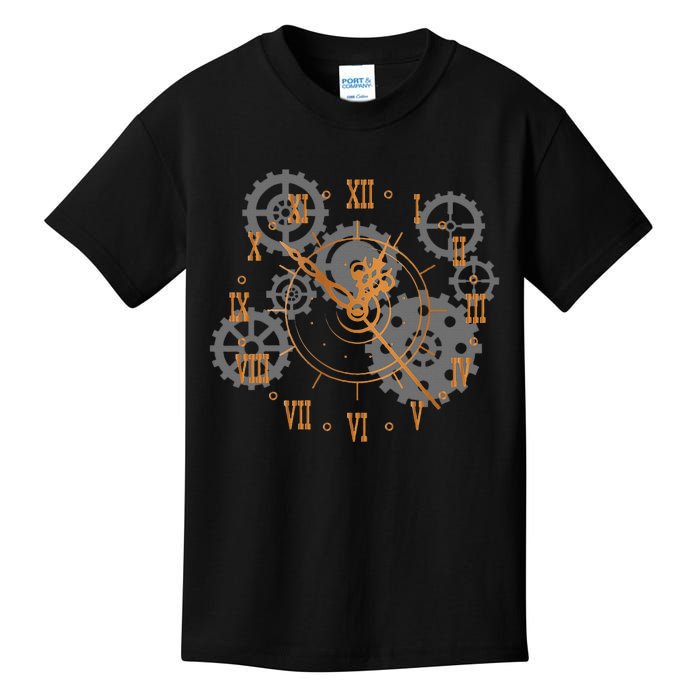 Vintage Steampunk Clock Gears Steampunk Kids T-Shirt