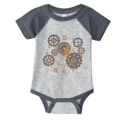 Vintage Steampunk Clock Gears Steampunk Infant Baby Jersey Bodysuit