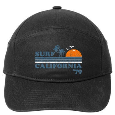 Vintage Surf California Beach Retro Sunset Surf 70s 7-Panel Snapback Hat