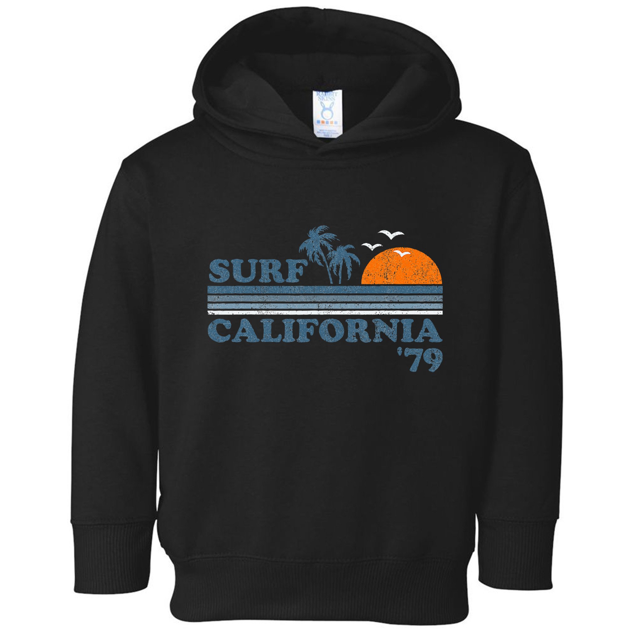 Vintage Surf California Beach Retro Sunset Surf 70s Toddler Hoodie