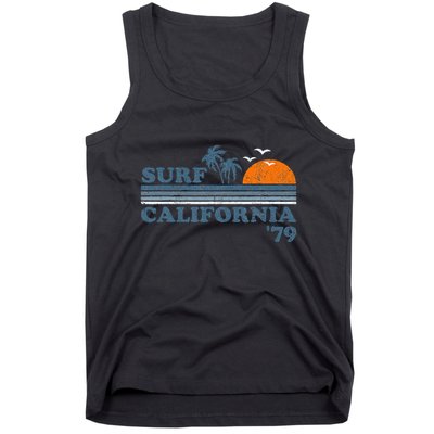 Vintage Surf California Beach Retro Sunset Surf 70s Tank Top