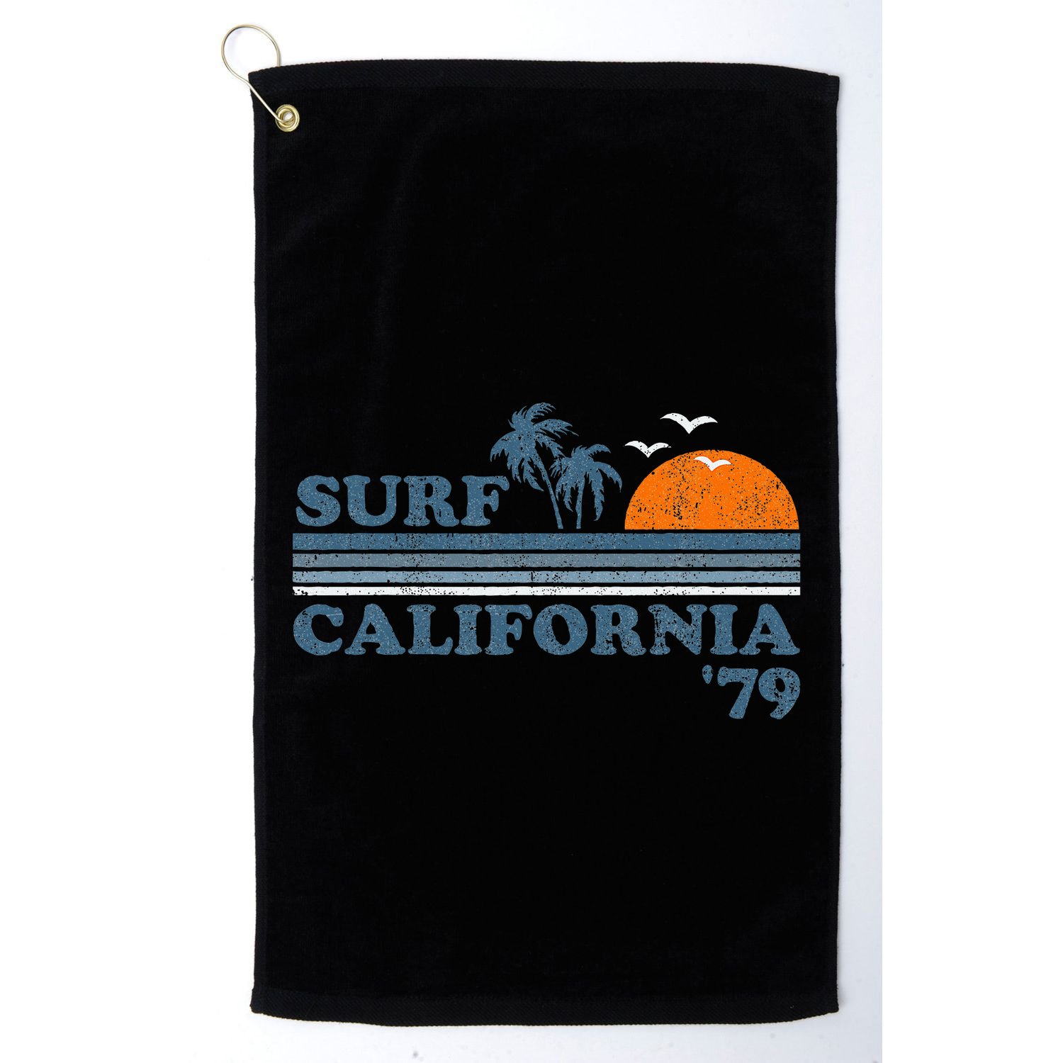 Vintage Surf California Beach Retro Sunset Surf 70s Golf Towel