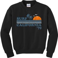 Vintage Surf California Beach Retro Sunset Surf 70s Kids Sweatshirt