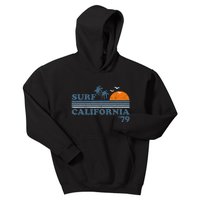 Vintage Surf California Beach Retro Sunset Surf 70s Kids Hoodie