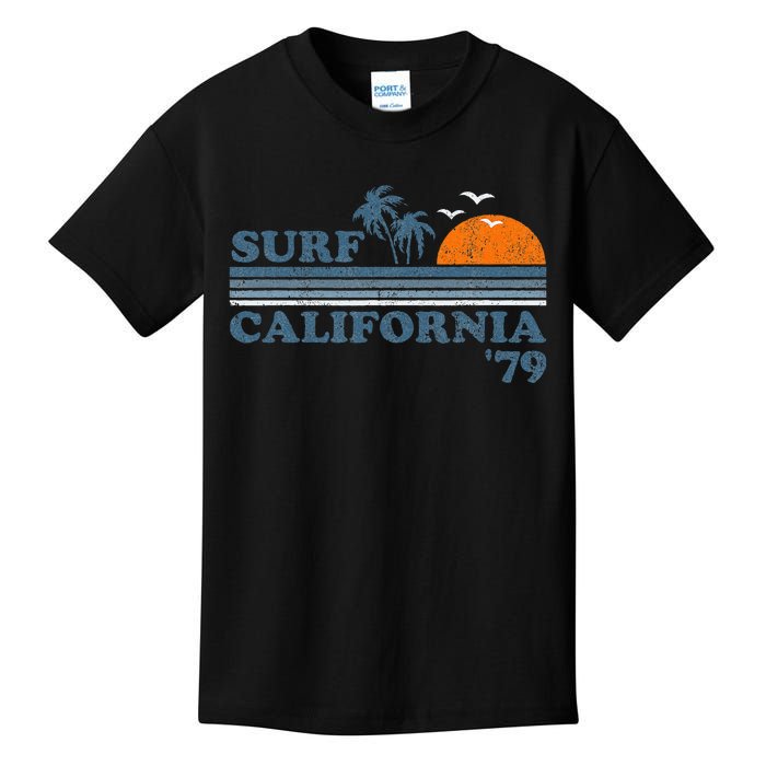 Vintage Surf California Beach Retro Sunset Surf 70s Kids T-Shirt