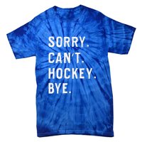 Vintage Sorry Can't Hockey Bye Smile Tie-Dye T-Shirt