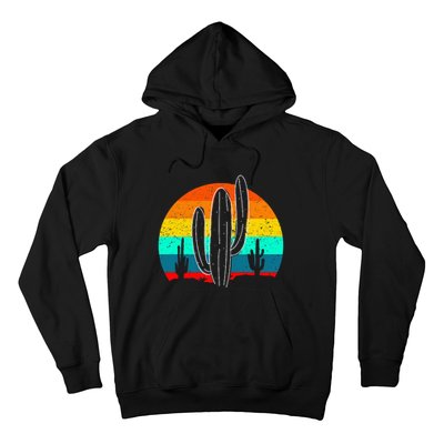 Vintage Saguaro Cactus Retro Arizona Desert Cactaceae Hoodie