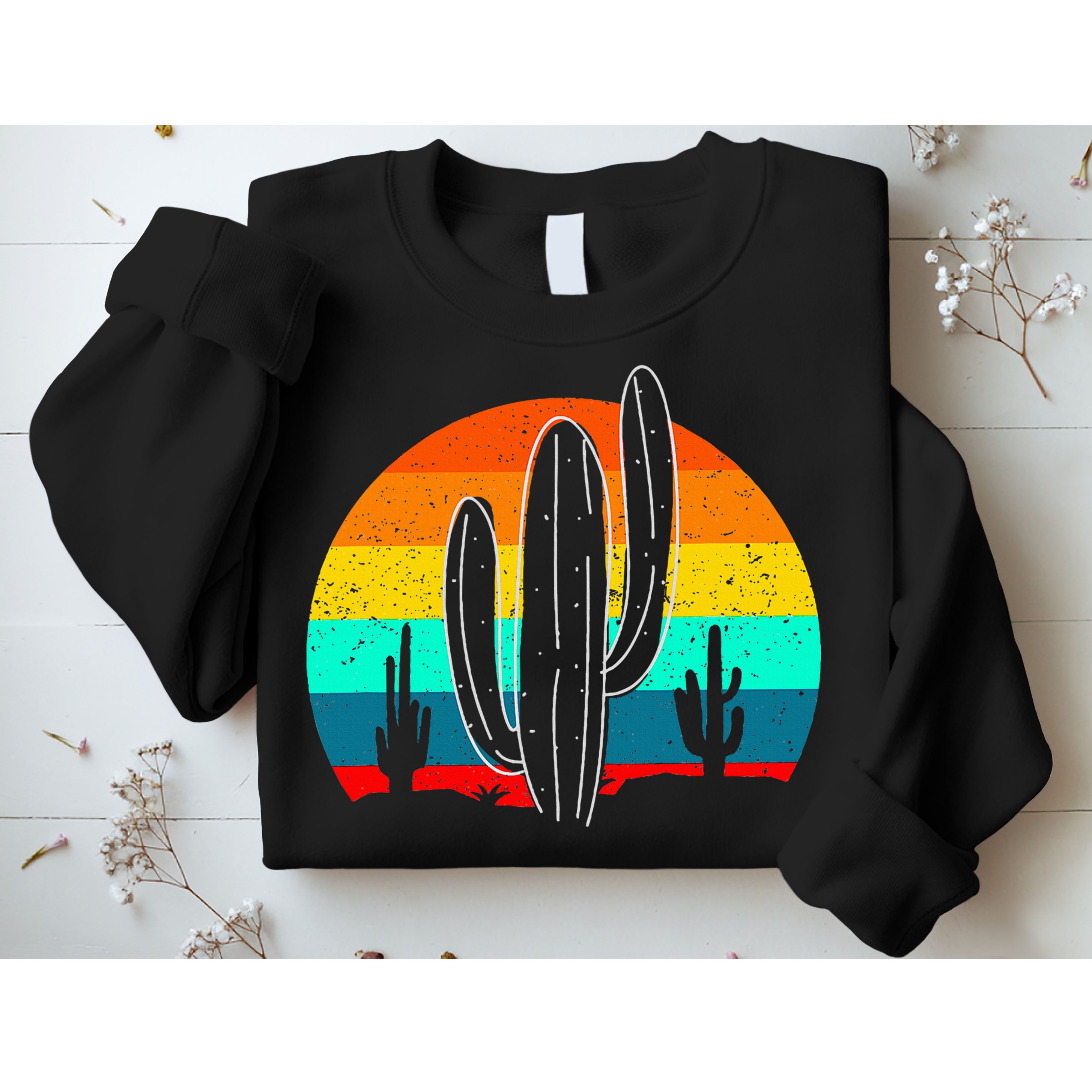 Vintage Saguaro Cactus Retro Arizona Desert Cactaceae Sweatshirt