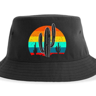 Vintage Saguaro Cactus Retro Arizona Desert Cactaceae Sustainable Bucket Hat