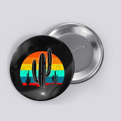 Vintage Saguaro Cactus Retro Arizona Desert Cactaceae Button