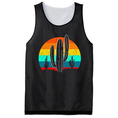 Vintage Saguaro Cactus Retro Arizona Desert Cactaceae Mesh Reversible Basketball Jersey Tank