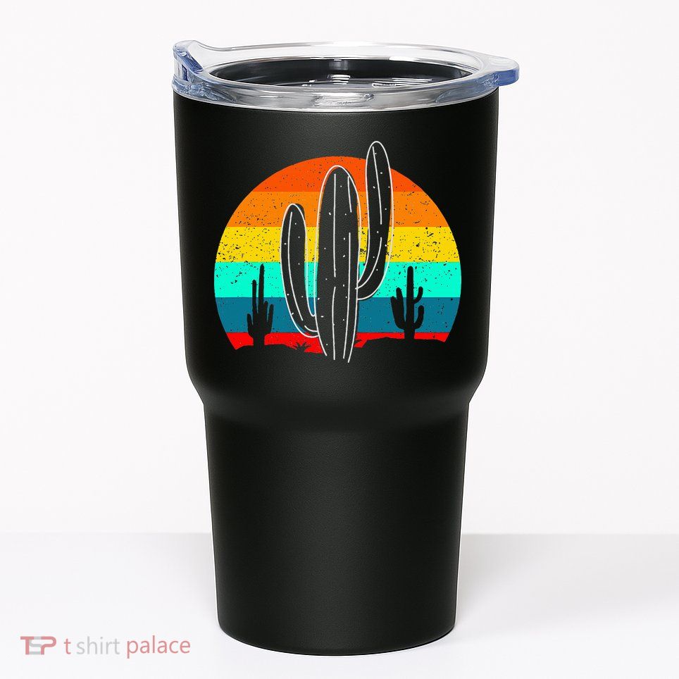 Vintage Saguaro Cactus Retro Arizona Desert Cactaceae Tumbler
