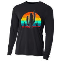 Vintage Saguaro Cactus Retro Arizona Desert Cactaceae Cooling Performance Long Sleeve Crew