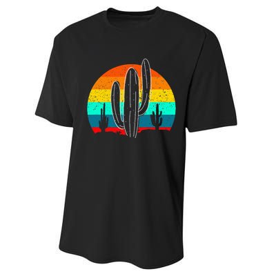 Vintage Saguaro Cactus Retro Arizona Desert Cactaceae Performance Sprint T-Shirt