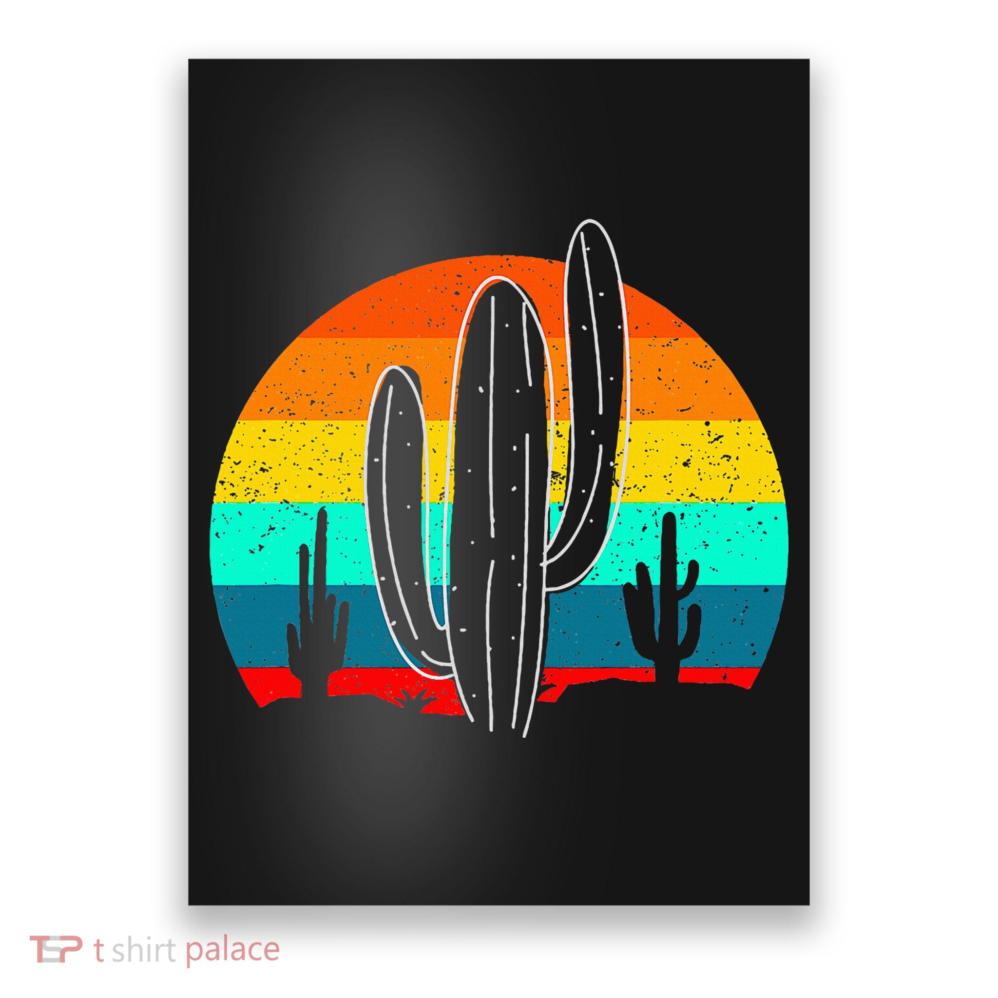 Vintage Saguaro Cactus Retro Arizona Desert Cactaceae Poster