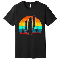 Vintage Saguaro Cactus Retro Arizona Desert Cactaceae Premium T-Shirt