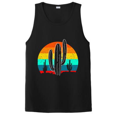 Vintage Saguaro Cactus Retro Arizona Desert Cactaceae PosiCharge Competitor Tank