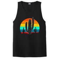 Vintage Saguaro Cactus Retro Arizona Desert Cactaceae PosiCharge Competitor Tank