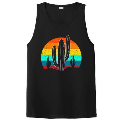 Vintage Saguaro Cactus Retro Arizona Desert Cactaceae PosiCharge Competitor Tank