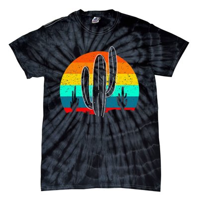 Vintage Saguaro Cactus Retro Arizona Desert Cactaceae Tie-Dye T-Shirt