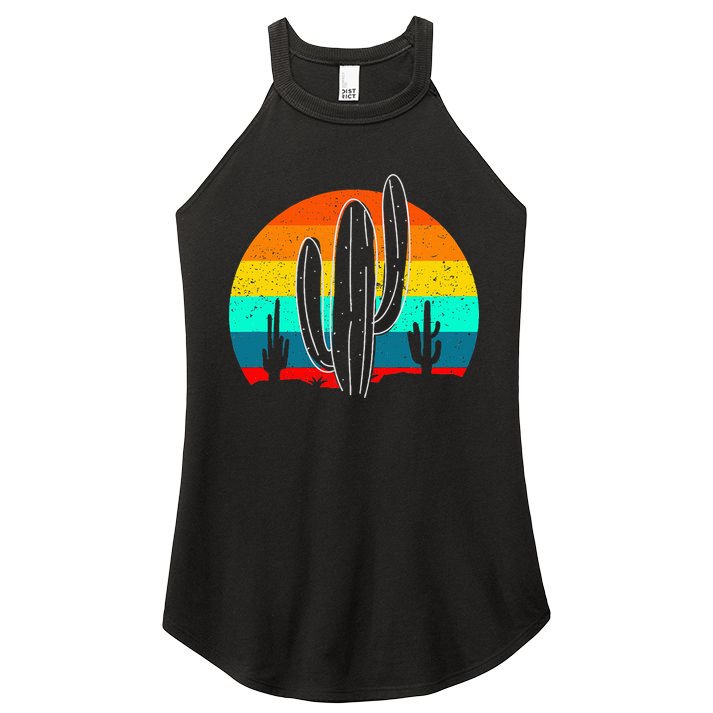 Vintage Saguaro Cactus Retro Arizona Desert Cactaceae Women's Perfect Tri Rocker Tank