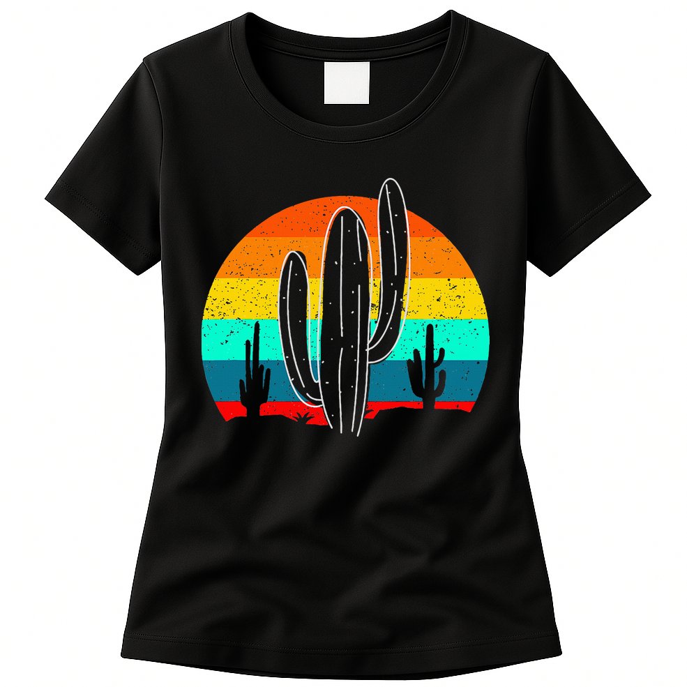 Vintage Saguaro Cactus Retro Arizona Desert Cactaceae Womens T-Shirt