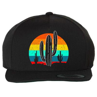 Vintage Saguaro Cactus Retro Arizona Desert Cactaceae Wool Snapback Cap