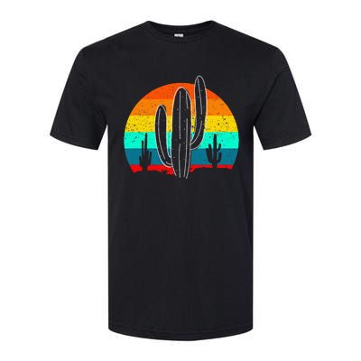 Vintage Saguaro Cactus Retro Arizona Desert Cactaceae Softstyle CVC T-Shirt