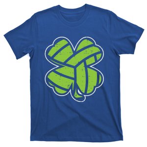 Volleyball Shamrock Clover St Patricks Day Lucky Sports Gift T-Shirt