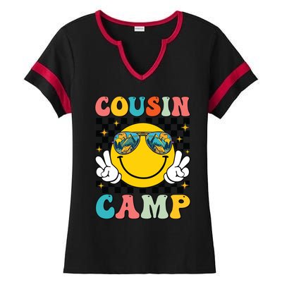 Vacation Summer Camping Crew Cute Ladies Halftime Notch Neck Tee