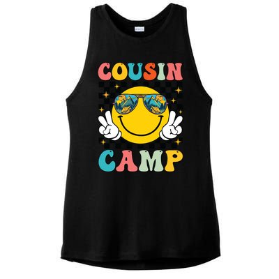 Vacation Summer Camping Crew Cute Ladies PosiCharge Tri-Blend Wicking Tank