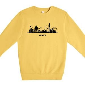 Venetian Skyline Cityscape Venice Premium Crewneck Sweatshirt