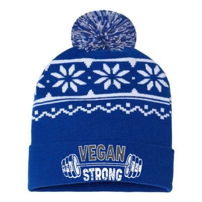 Vegan Strong Cool Gift USA-Made Snowflake Beanie