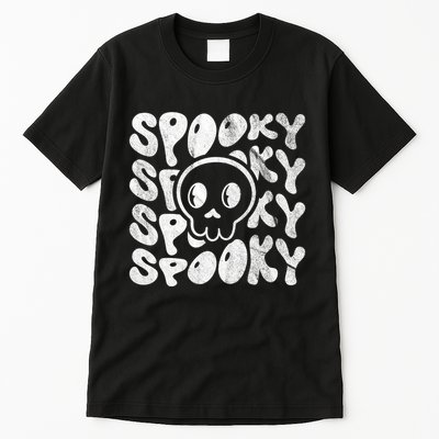 Vintage Spooky Creepy Ghost Skull Halloween Tall T-Shirt