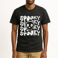 Vintage Spooky Creepy Ghost Skull Halloween Tall T-Shirt