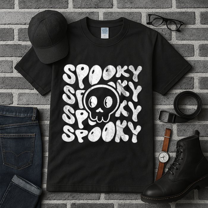 Vintage Spooky Creepy Ghost Skull Halloween Tall T-Shirt