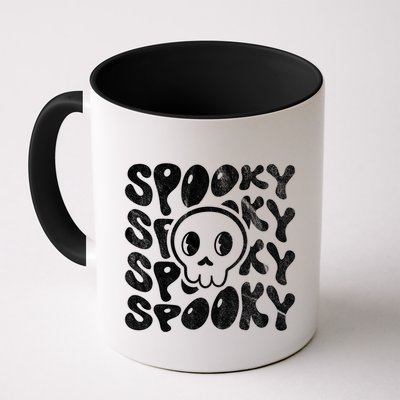 Vintage Spooky Creepy Ghost Skull Halloween Mug